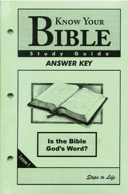 Know Your Bible Study Guides Answer Key