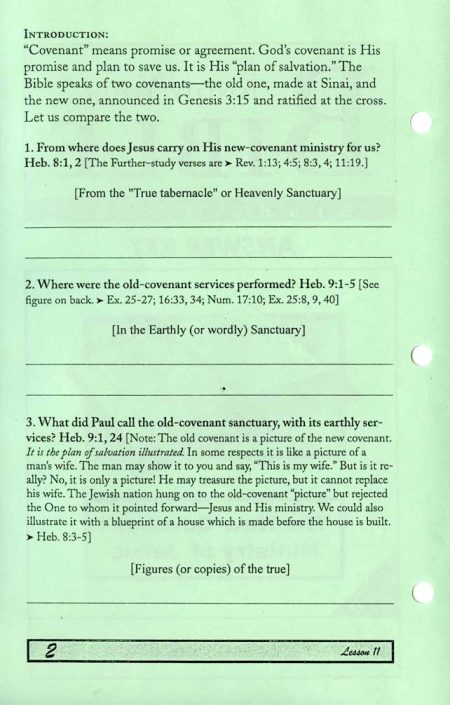 Know your Bible Sample Answer Key