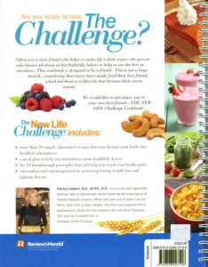 The New Life Challenge cookbook backcover