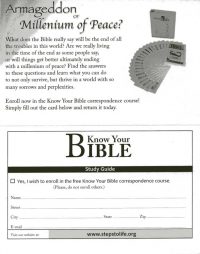 Know your Bible Study Card Back