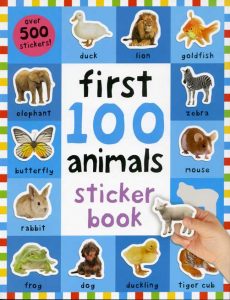 First 100 Animals Sticker book cover