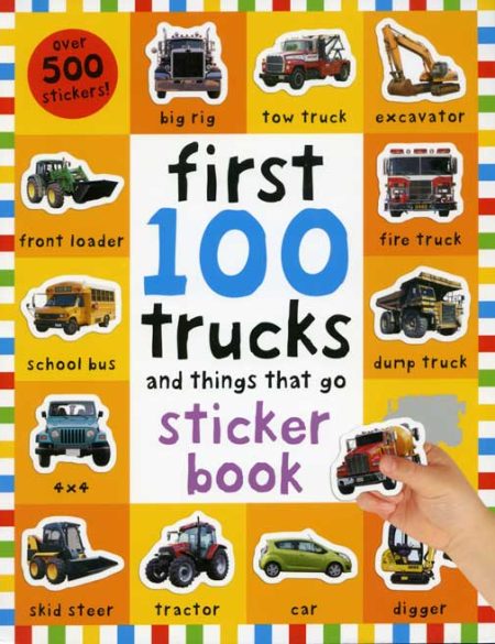 First 100 Trucks sticker book cover